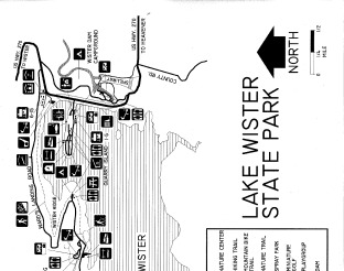 Map of Lake Wister State Park